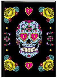 Thumbnail for Sugar Skulls Journal - Black Background - Front View