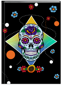 Thumbnail for Sugar Skulls Journal - Black Background - Front View