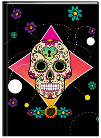 Thumbnail for Sugar Skulls Journal - Black Background - Front View