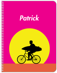 Thumbnail for Personalized Surfing Notebook II - Surfer Silhouette II - Front View
