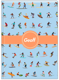 Thumbnail for Personalized Surfing Journal I - Circle Ribbon Nameplate - Front View