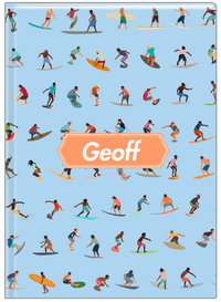 Thumbnail for Personalized Surfing Journal I - Decorative Rectangle Nameplate - Front View