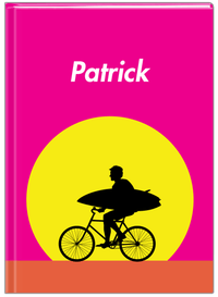 Thumbnail for Personalized Surfing Journal II - Surfer Silhouette II - Front View