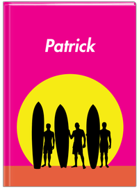 Thumbnail for Personalized Surfing Journal II - Surfer Silhouette V - Front View
