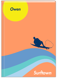 Thumbnail for Personalized Surfing Journal IV - Surfer Silhouette V - Front View