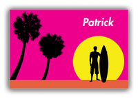 Thumbnail for Personalized Surfing Canvas Wrap & Photo Print VIII - Surfer Silhouette III - Front View