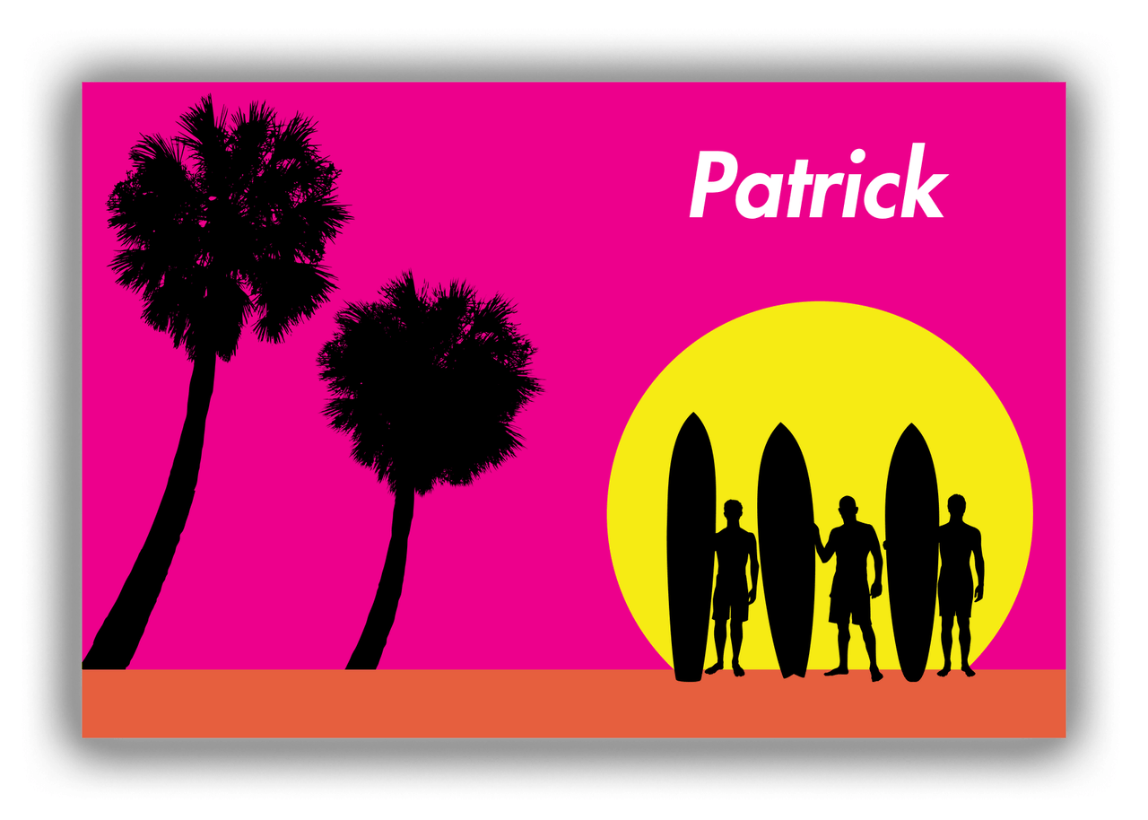 Personalized Surfing Canvas Wrap & Photo Print VIII - Surfer Silhouette V - Front View