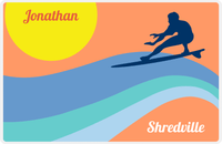 Thumbnail for Personalized Surfing Placemat X - Surfer Silhouette II -  View