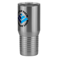 Thumbnail for Personalized Tall Travel Coffee Mug (20 oz) - Upload Your Logo - Front Left View