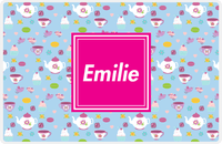 Thumbnail for Personalized Tea Party Placemat IV - Party Pattern - Square Nameplate -  View