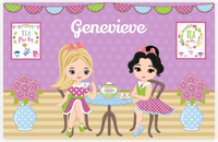 Thumbnail for Personalized Tea Party Placemat VII - Flower Tea - Blonde Girl -  View
