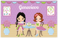 Thumbnail for Personalized Tea Party Placemat VII - Flower Tea - Asian Girl -  View