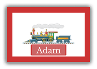 Thumbnail for Personalized Train Canvas Wrap & Photo Print - White Background with Border and Ticket - Front View