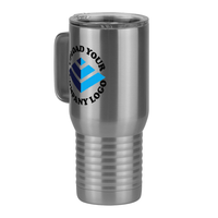 Thumbnail for Personalized Travel Coffee Mug Tumbler with Handle (20 oz) - Upload Your Logo - Front Left View