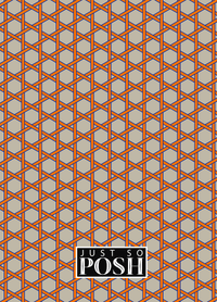 Thumbnail for Personalized Trellis I Journal - Orange and Tan - Circle Nameplate - Back View