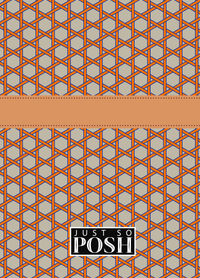 Thumbnail for Personalized Trellis I Journal - Orange and Tan - Ribbon Nameplate - Back View