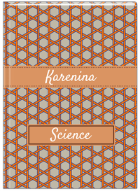 Thumbnail for Personalized Trellis I Journal - Orange and Tan - Ribbon Nameplate - Front View