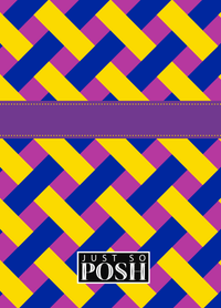 Thumbnail for Personalized Trellis III Journal - Blue and Yellow - Circle Ribbon Nameplate - Back View