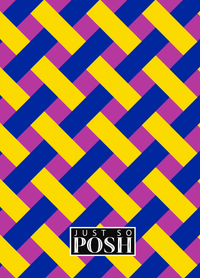 Thumbnail for Personalized Trellis III Journal - Blue and Yellow - Decorative Rectangle Nameplate - Back View