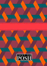 Thumbnail for Personalized Trellis II Journal - Purple and Orange - Ribbon Nameplate - Back View
