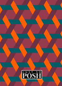Thumbnail for Personalized Trellis II Journal - Purple and Orange - Square Nameplate - Back View