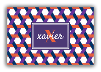 Thumbnail for Personalized Trellis Canvas Wrap & Photo Print II - Purple with Rectangle Nameplate - Front View