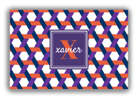 Thumbnail for Personalized Trellis Canvas Wrap & Photo Print II - Purple with Square Nameplate - Front View