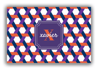 Thumbnail for Personalized Trellis Canvas Wrap & Photo Print II - Purple with Stamp Nameplate - Front View