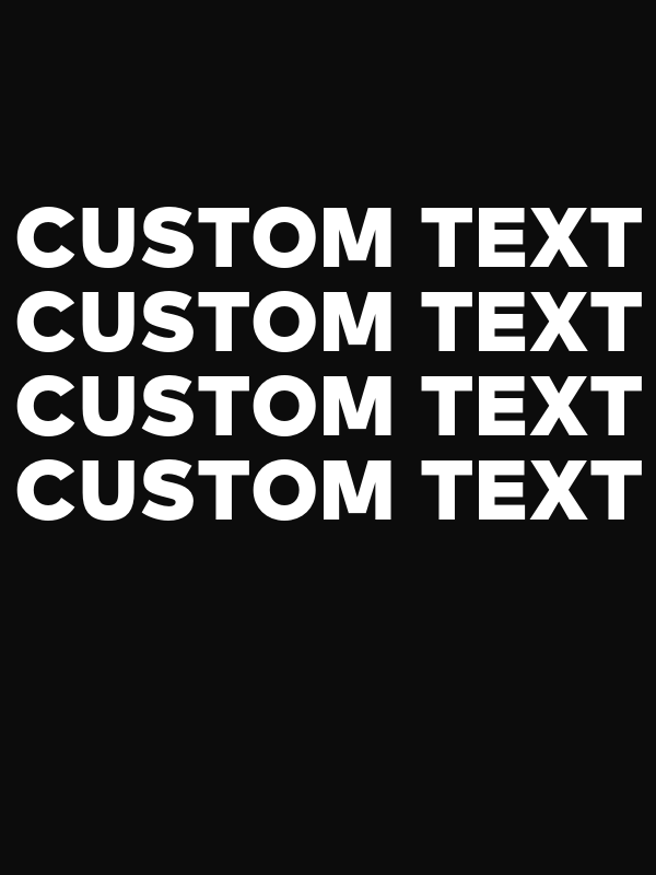Personalized T-Shirt - Black - Custom Text - Decorate View