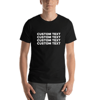 Thumbnail for Personalized T-Shirt - Black - Custom Text - Shirt View