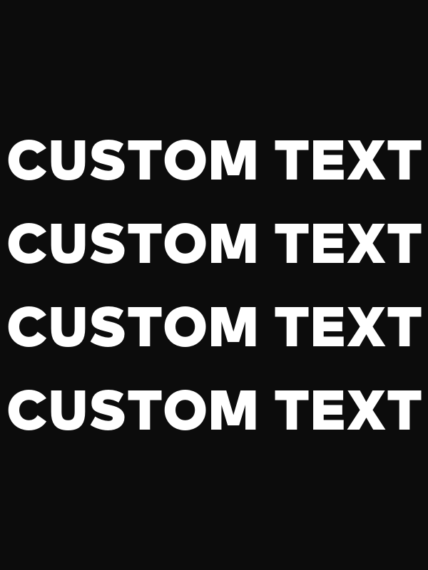 Personalized T-Shirt - Black - Custom Text - Decorate View