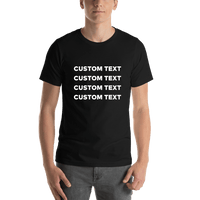 Thumbnail for Personalized T-Shirt - Black - Custom Text - Shirt View