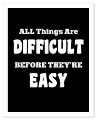 Thumbnail for Typography Motivational Wall Art – Inspirational Decor for Office, Bedroom, Desk, Living Room, Home, Positive Sayings, Mindset, Attitude, Therapy, Posters, Picture, Motivating Prints, Decorations - Front View