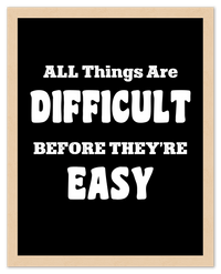 Thumbnail for Typography Motivational Wall Art – Inspirational Decor for Office, Bedroom, Desk, Living Room, Home, Positive Sayings, Mindset, Attitude, Therapy, Posters, Picture, Motivating Prints, Decorations - Front View