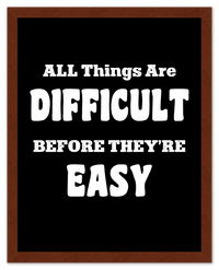 Thumbnail for Typography Motivational Wall Art – Inspirational Decor for Office, Bedroom, Desk, Living Room, Home, Positive Sayings, Mindset, Attitude, Therapy, Posters, Picture, Motivating Prints, Decorations - Front View