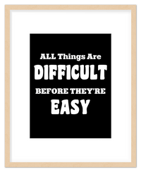 Thumbnail for Typography Motivational Wall Art – Inspirational Decor for Office, Bedroom, Desk, Living Room, Home, Positive Sayings, Mindset, Attitude, Therapy, Posters, Picture, Motivating Prints, Decorations - Front View