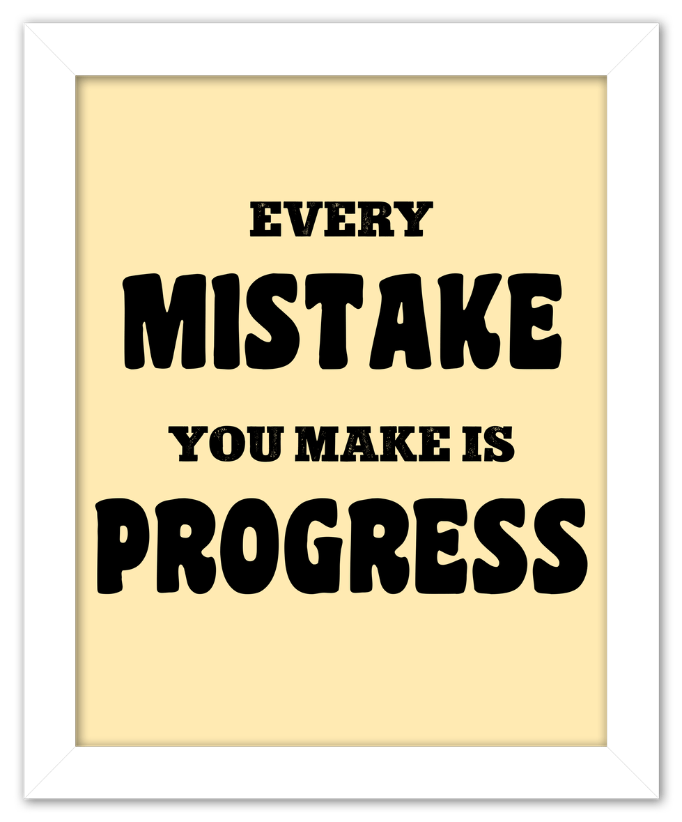 Typography Motivational Wall Art – Inspirational Decor for Office, Bedroom, Desk, Living Room, Home, Positive Sayings, Mindset, Attitude, Therapy, Posters, Picture, Motivating Prints, Decorations - Front View