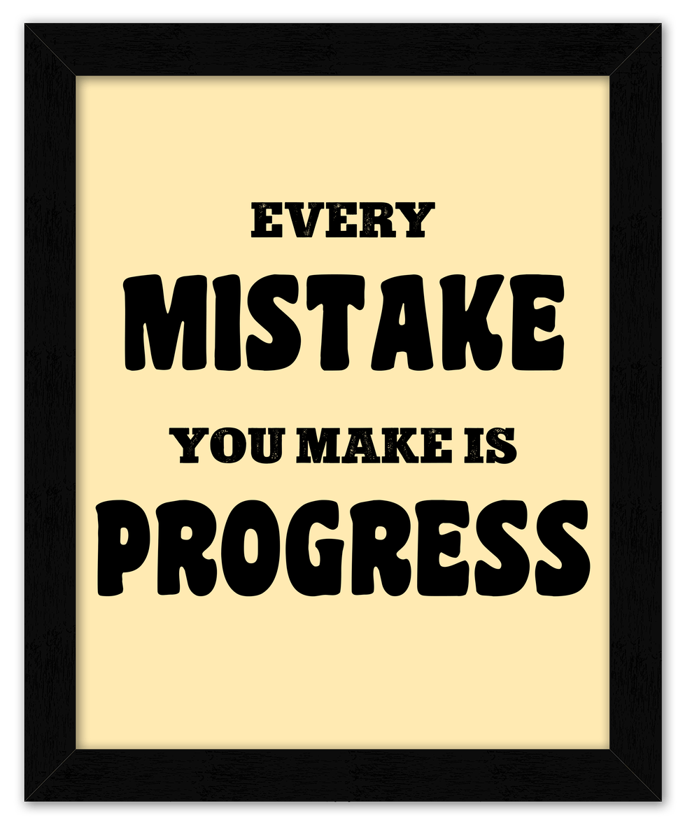 Typography Motivational Wall Art – Inspirational Decor for Office, Bedroom, Desk, Living Room, Home, Positive Sayings, Mindset, Attitude, Therapy, Posters, Picture, Motivating Prints, Decorations - Front View