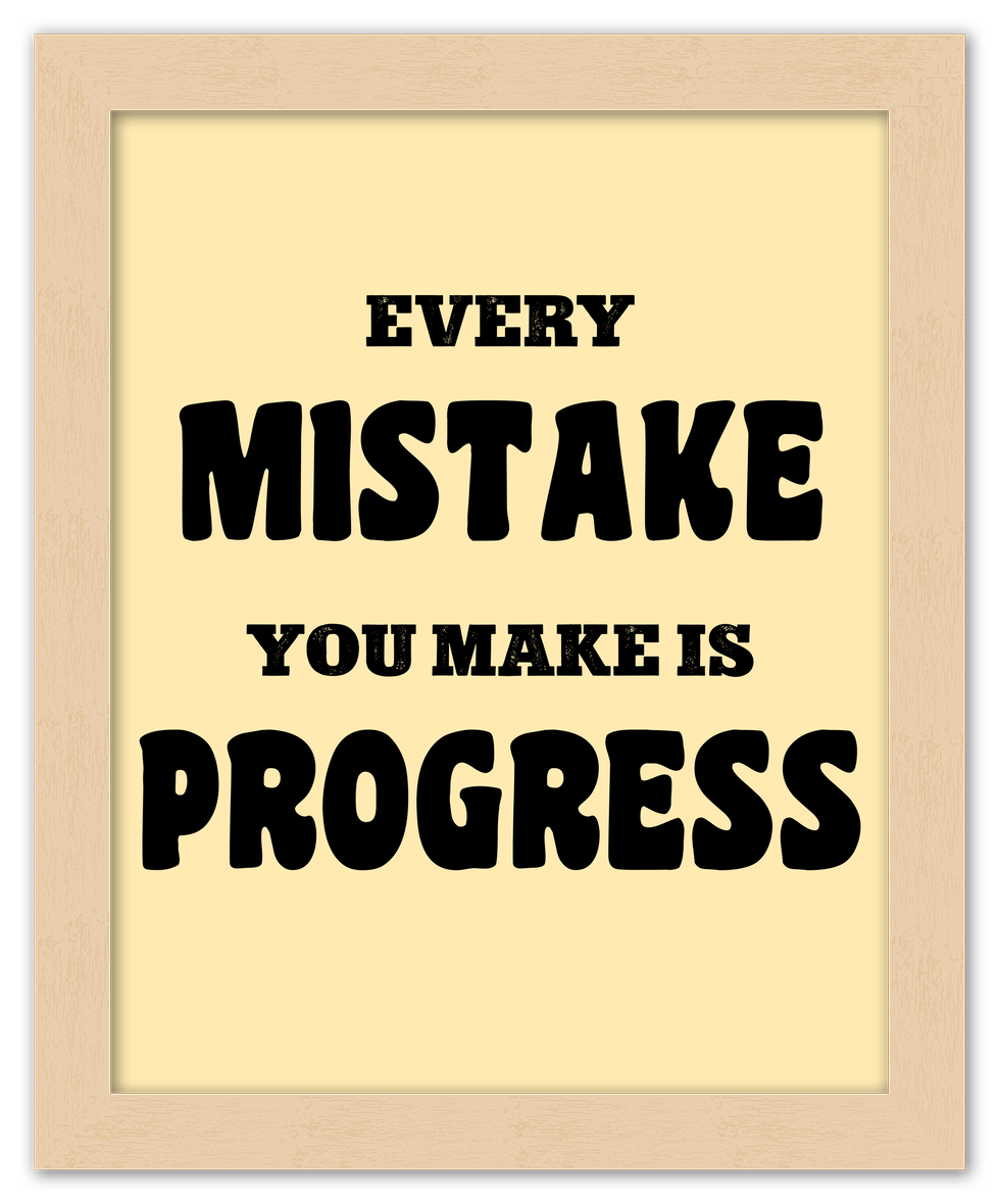 Typography Motivational Wall Art – Inspirational Decor for Office, Bedroom, Desk, Living Room, Home, Positive Sayings, Mindset, Attitude, Therapy, Posters, Picture, Motivating Prints, Decorations - Front View