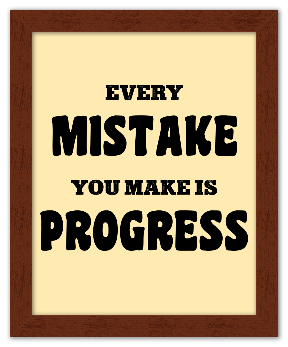 Typography Motivational Wall Art – Inspirational Decor for Office, Bedroom, Desk, Living Room, Home, Positive Sayings, Mindset, Attitude, Therapy, Posters, Picture, Motivating Prints, Decorations - Front View