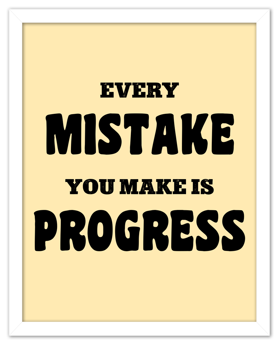 Typography Motivational Wall Art – Inspirational Decor for Office, Bedroom, Desk, Living Room, Home, Positive Sayings, Mindset, Attitude, Therapy, Posters, Picture, Motivating Prints, Decorations - Front View