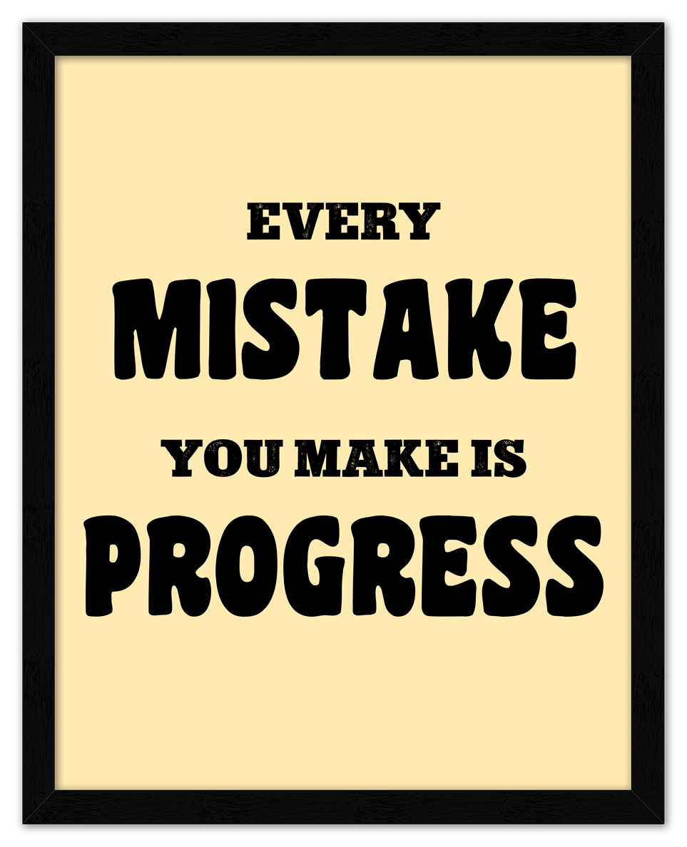 Typography Motivational Wall Art – Inspirational Decor for Office, Bedroom, Desk, Living Room, Home, Positive Sayings, Mindset, Attitude, Therapy, Posters, Picture, Motivating Prints, Decorations - Front View