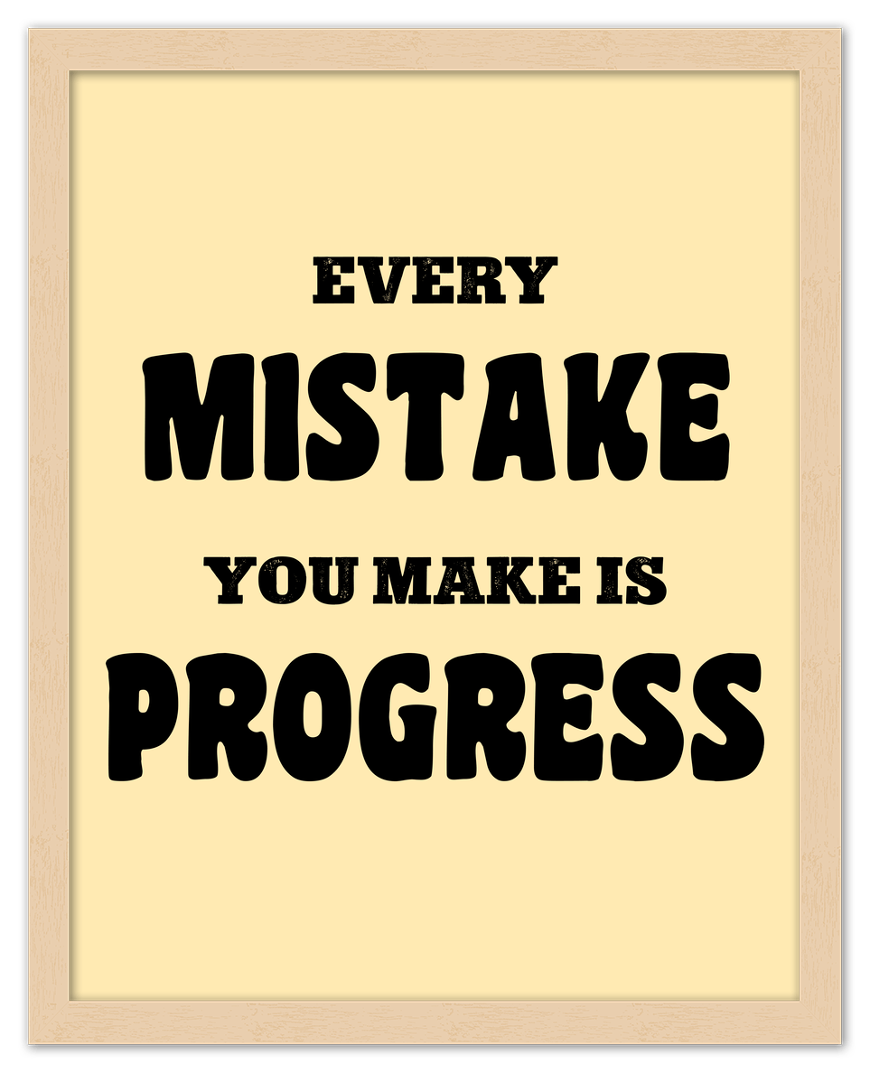 Typography Motivational Wall Art – Inspirational Decor for Office, Bedroom, Desk, Living Room, Home, Positive Sayings, Mindset, Attitude, Therapy, Posters, Picture, Motivating Prints, Decorations - Front View