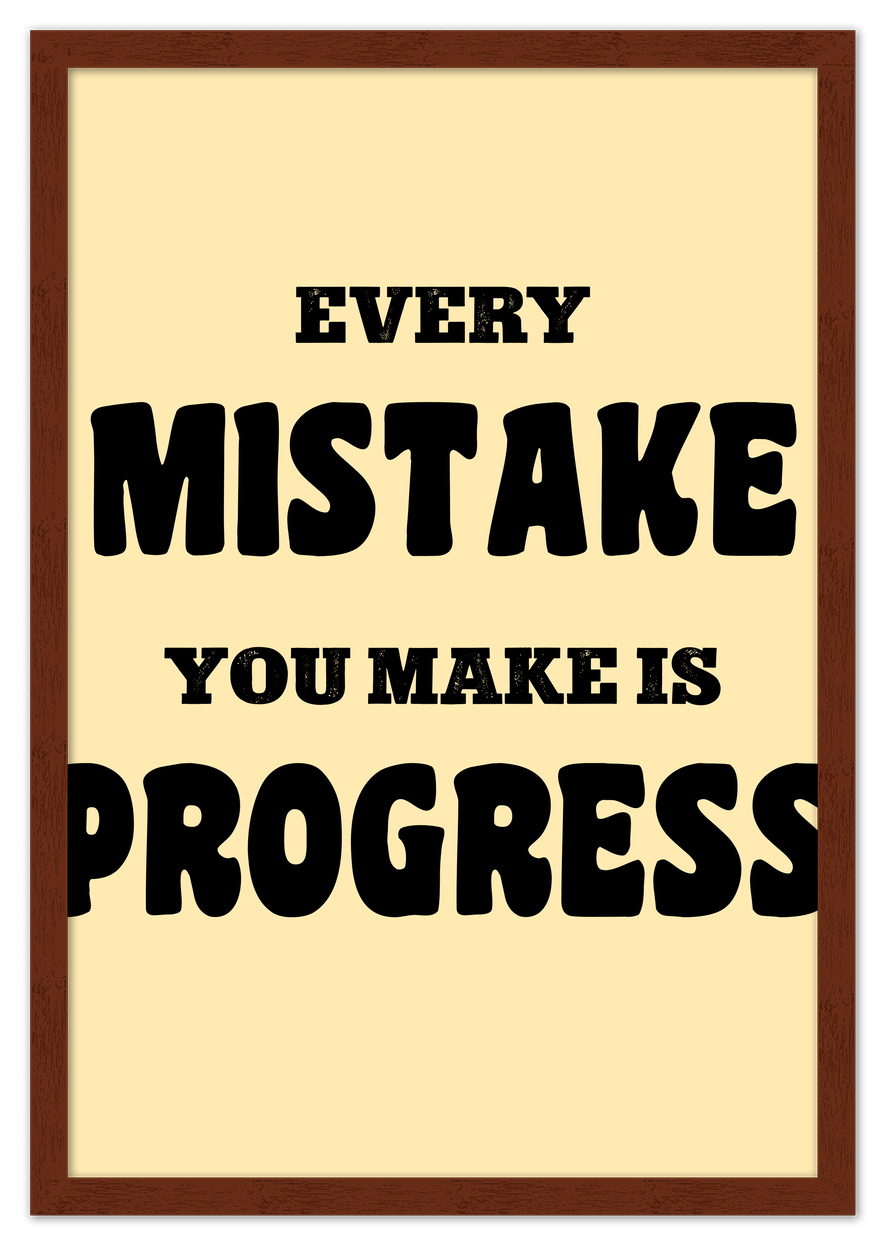 Typography Motivational Wall Art – Inspirational Decor for Office, Bedroom, Desk, Living Room, Home, Positive Sayings, Mindset, Attitude, Therapy, Posters, Picture, Motivating Prints, Decorations - Front View