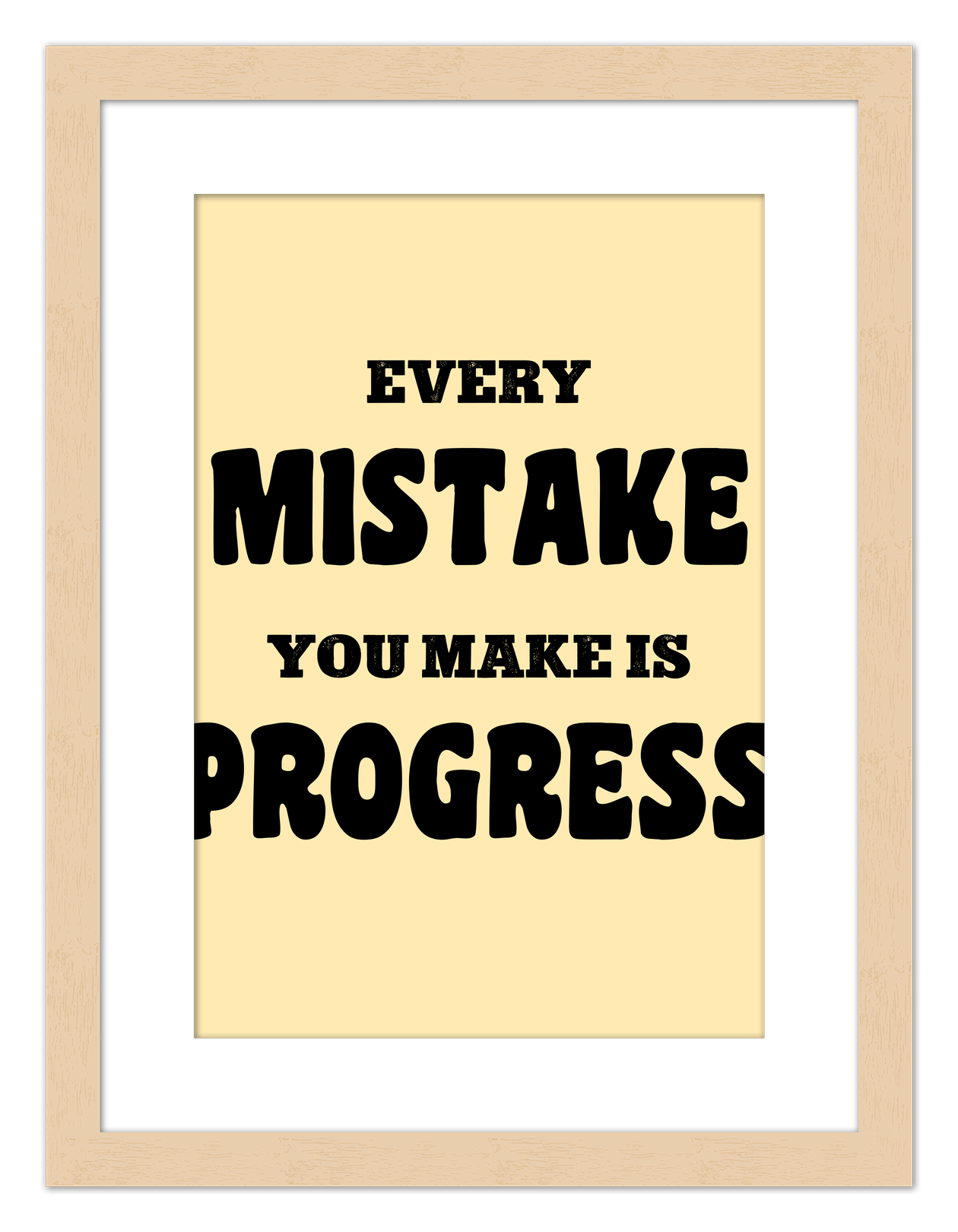 Typography Motivational Wall Art – Inspirational Decor for Office, Bedroom, Desk, Living Room, Home, Positive Sayings, Mindset, Attitude, Therapy, Posters, Picture, Motivating Prints, Decorations - Front View