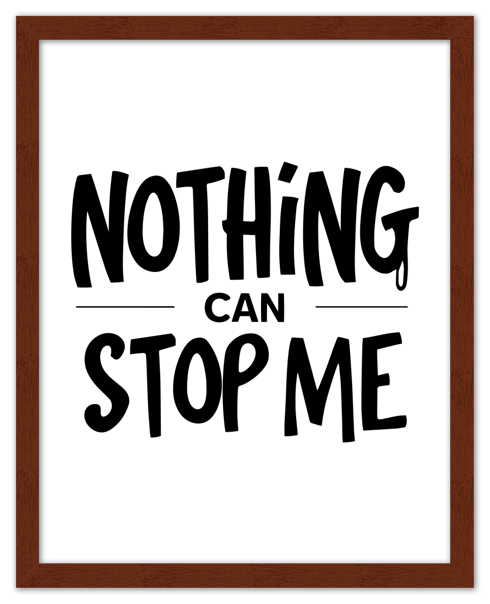 Typography Motivational Wall Art – Inspirational Decor for Office, Bedroom, Desk, Living Room, Home, Positive Sayings, Mindset, Attitude, Therapy, Posters, Picture, Motivating Prints, Decorations - Front View