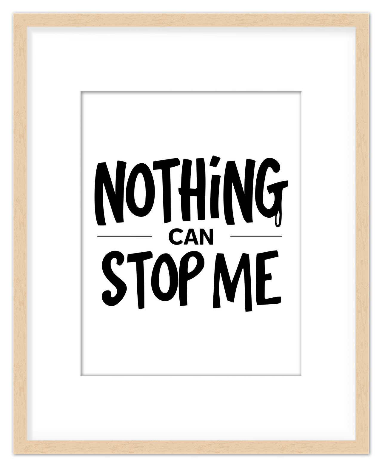 Typography Motivational Wall Art – Inspirational Decor for Office, Bedroom, Desk, Living Room, Home, Positive Sayings, Mindset, Attitude, Therapy, Posters, Picture, Motivating Prints, Decorations - Front View