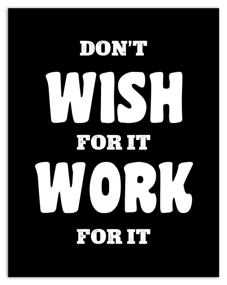 Typography Motivational Wall Art – Inspirational Decor for Office, Bedroom, Desk, Living Room, Home, Positive Sayings, Mindset, Attitude, Therapy, Posters, Picture, Motivating Prints, Decorations - Front View