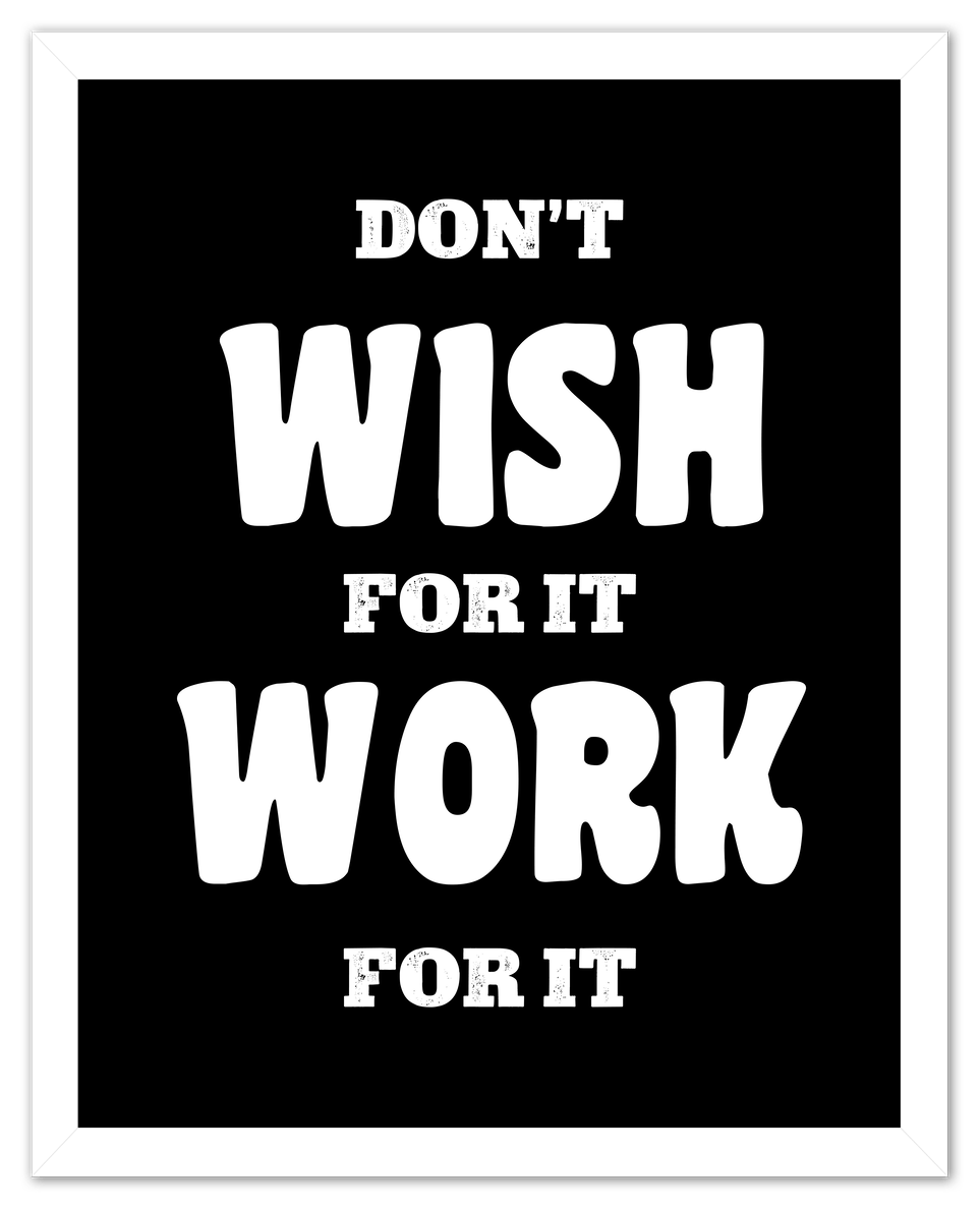 Typography Motivational Wall Art – Inspirational Decor for Office, Bedroom, Desk, Living Room, Home, Positive Sayings, Mindset, Attitude, Therapy, Posters, Picture, Motivating Prints, Decorations - Front View