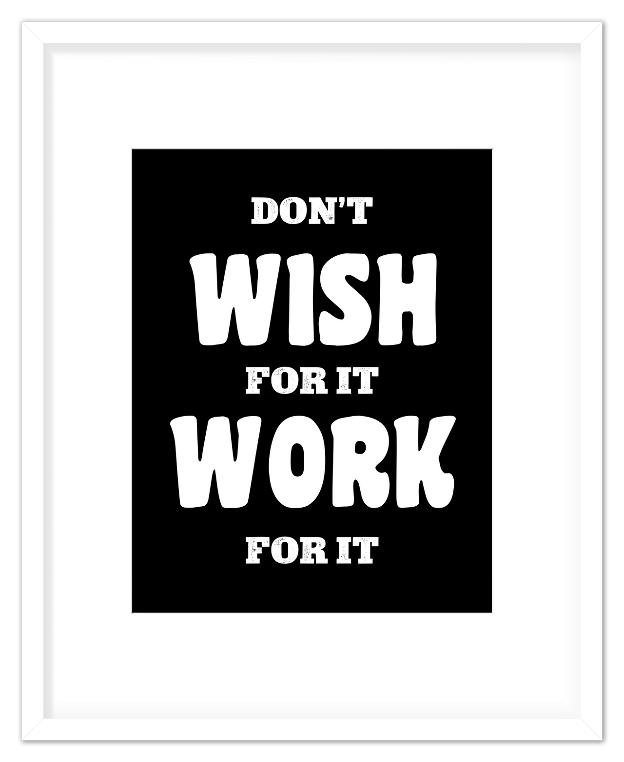 Typography Motivational Wall Art – Inspirational Decor for Office, Bedroom, Desk, Living Room, Home, Positive Sayings, Mindset, Attitude, Therapy, Posters, Picture, Motivating Prints, Decorations - Front View